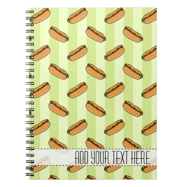 Carnet personnalisé Hot Dog Motif (Devant)