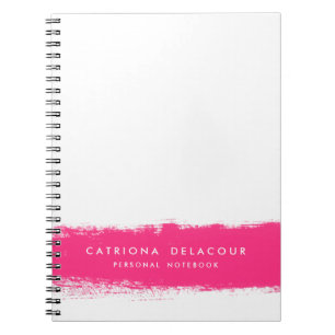 Carnet personnalisé Hot Rose Watercolor Splash