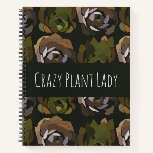Carnet Personnalisé Jardin de Cactus Feuilles Vert Botani