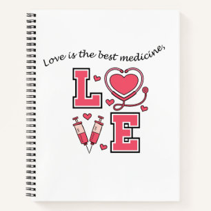 Carnet personnalisé "L'amour est le meilleur médic