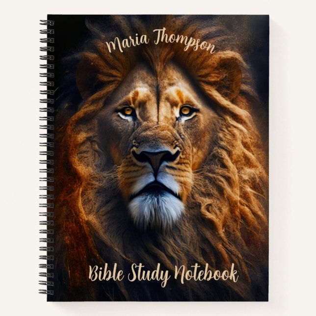 Carnet personnalisé Lion et conception du papier i (Devant)