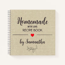 Carnet personnalisé maison avec recettes d'amour