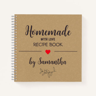 Carnet personnalisé maison avec recettes d'amour
