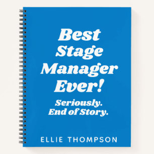 Carnet Personnalisé Meilleur Stage Manager jamais devis b