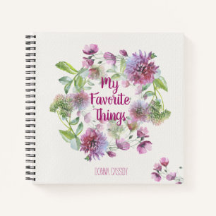 Carnet Personnalisé Mes Choses Favorites