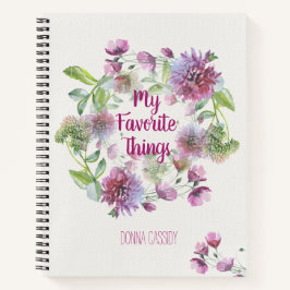 Carnet Personnalisé Mes Choses Favorites