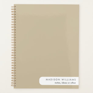 Carnet personnalisé minimaliste beige Personnali