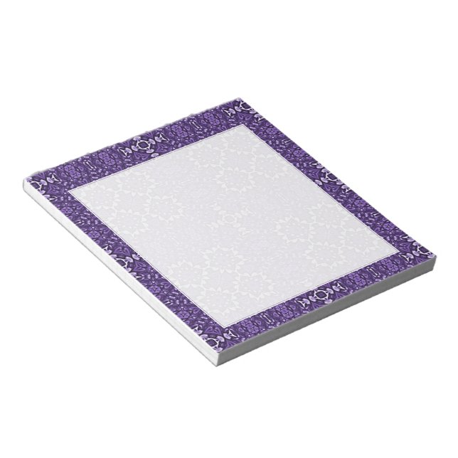 Carnet personnalisé Motif Kaleidoscope violet (Incliné)