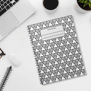 Carnet personnalisé motif transparent noir et blan