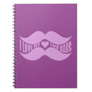 Carnet personnalisé Moustaches roses