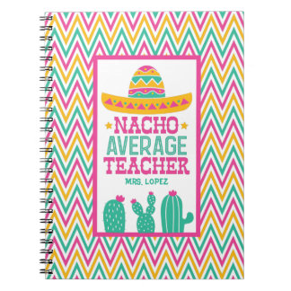 Carnet Personnalisé Nacho Moyen Enseignant Funny Cactus