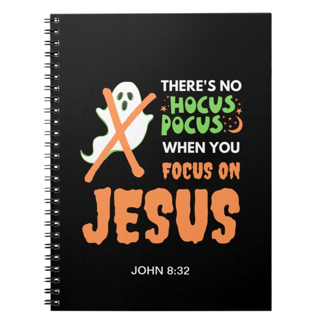 Carnet Personnalisé NO HOCUS POCUS Christian Halloween (Devant)