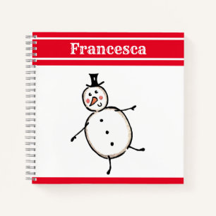 Carnet personnalisé Noël Snowman