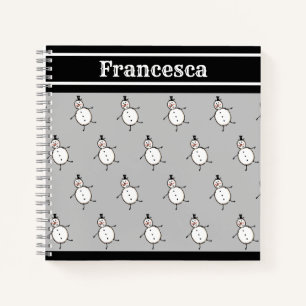 Carnet personnalisé Noël Snowman