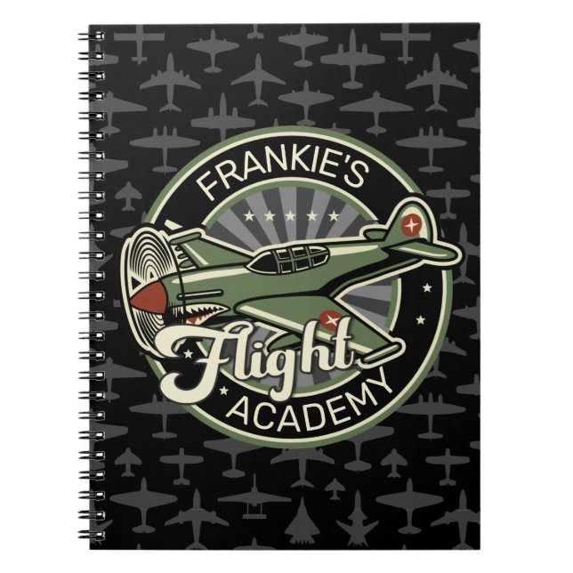 Carnet Personnalisé NOM 2ÈME GUERRE MONDIALE Avion de gue (Devant)