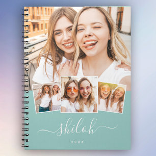 Carnet Personnalisé Nom Moderne tendance Script 4 Photo 