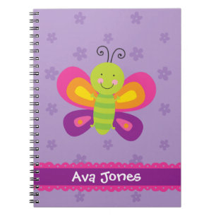 Carnet personnalisé par papillon coloré