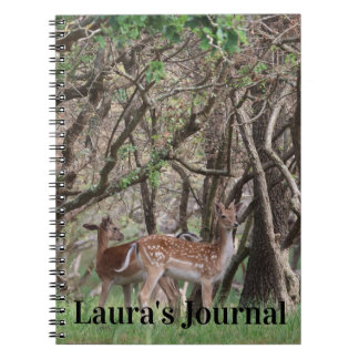 Carnet personnalisé Photographie de Cerfs en Forêt