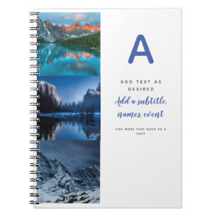 Carnet personnalisé Photos Modèle Texte initial