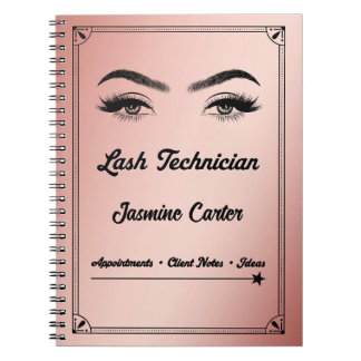 Carnet personnalisé pour technicien en cils