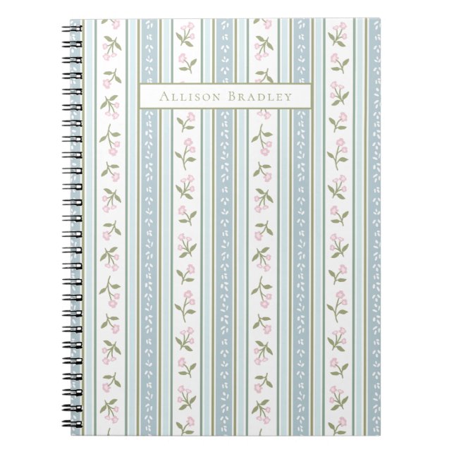 Carnet personnalisé Preppy Floral (Devant)