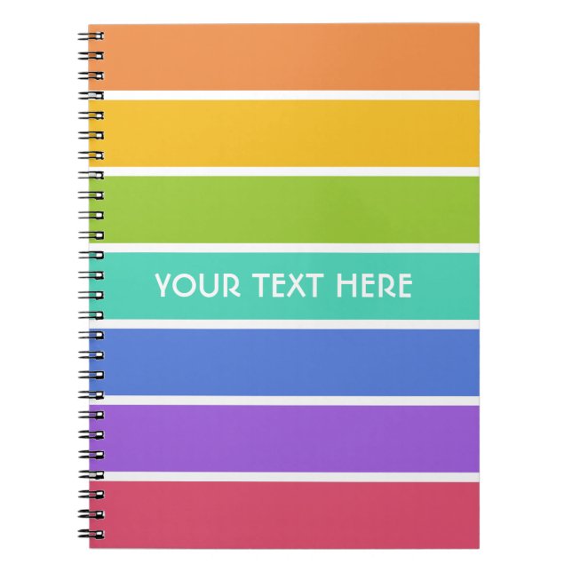 Carnet personnalisé Rainbow Colors (Devant)
