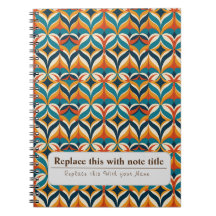 Personnalisé Retro Funky Orange Turquoise