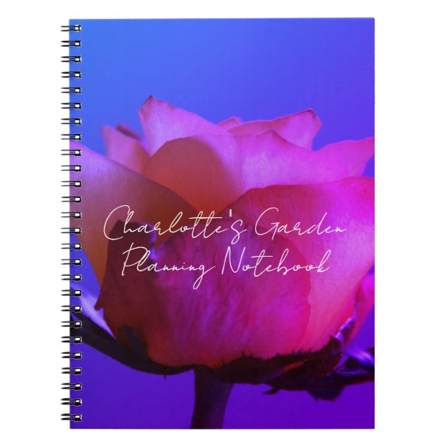 Carnet personnalisé rose rose (Devant)