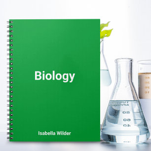 Carnet Personnalisé Simple biologie/Science Vert