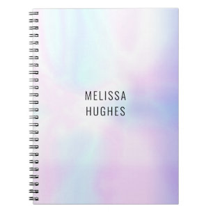 Carnet Personnalisé Simple Moderne Holographique