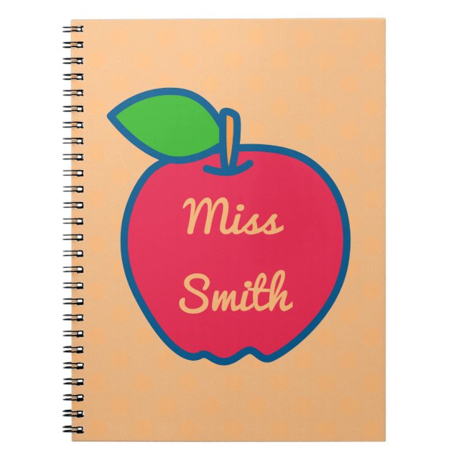 Carnet personnalisé tout professeur nommé d'Apple (Devant)