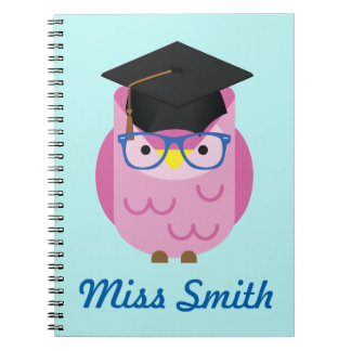 Carnet personnalisé tout professeur rose nommé de