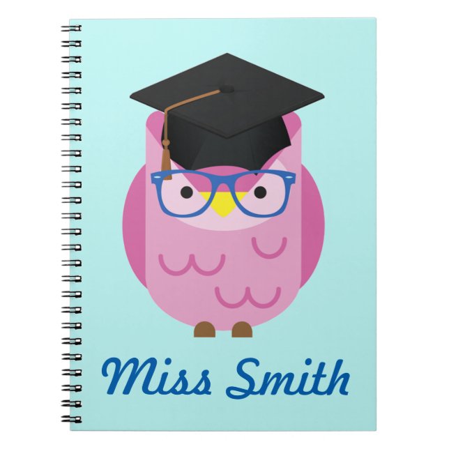Carnet personnalisé tout professeur rose nommé de (Devant)