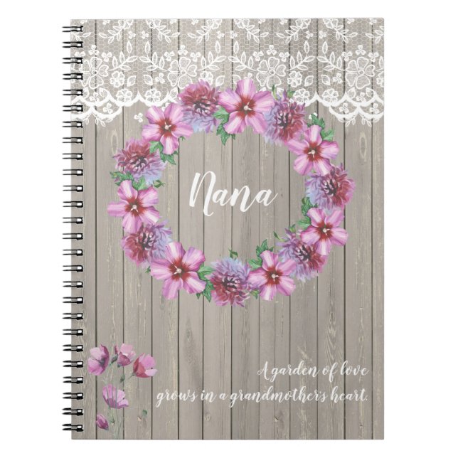 Carnet personnalisé Un jardin d'amour (Devant)