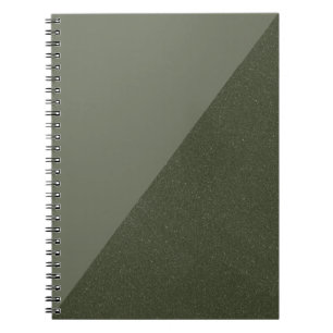 Carnet personnalisé vert de mousse diagonale