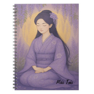 Carnet Personnalisé Zen Yoga Méditation Mindfult Art Purp