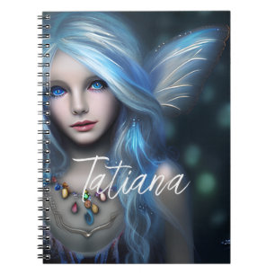 Carnet Personnalisée Ethérée Mysmique Fée Bleue