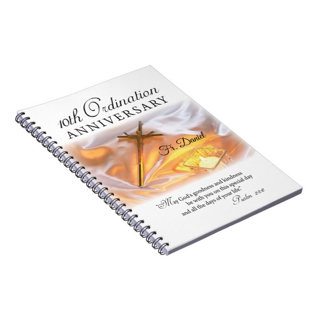 Carnet Personnaliser, 10e anniversaire d'ordination, Croi (Côté Droit)