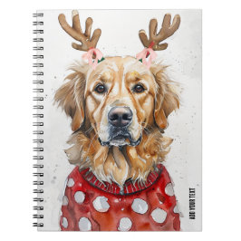 Carnet PERSONNALISER : Chien de Noël avec Antlers