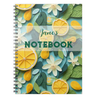 Carnet Personnaliser : citron 3D