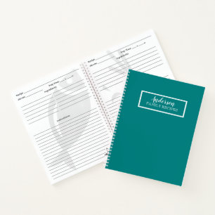 Carnet Personnaliser couleur solide turquoise