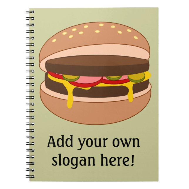 Carnet Personnaliser de ce graphique Hamburger (Devant)