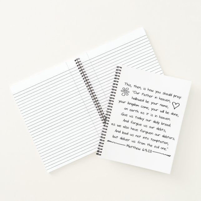 Carnet Personnaliser Écriture manuscrite Bible Verse Les  (Intérieur)