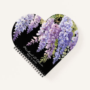 Carnet Personnaliser la glycine de l'aquarelle fleurie vi