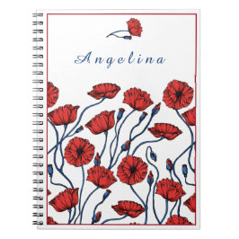 Carnet Personnaliser le bouquet de fleurs de pavot
