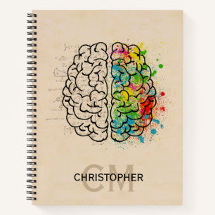 Carnet Personnaliser Le Cerveau Humain Gauche Et Droite