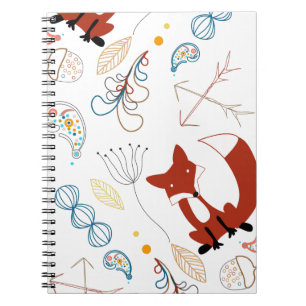 Carnet Personnaliser le Motif Woodland Fox moderne