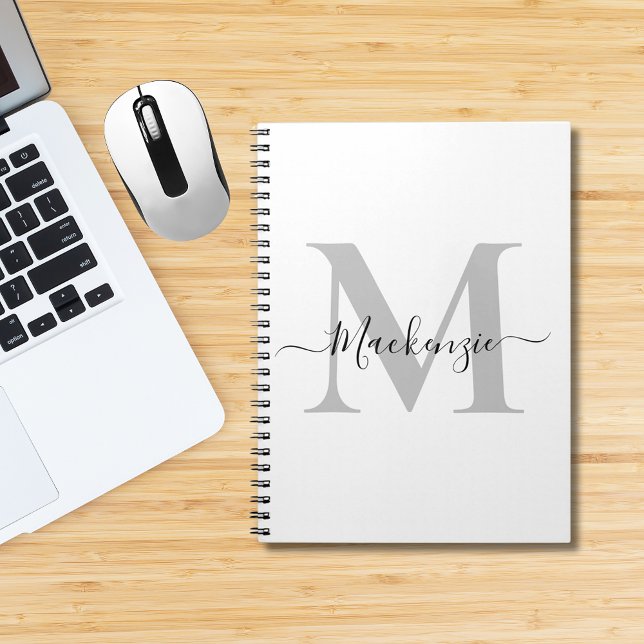 Carnet Personnaliser le nom initial du monogramme (Personalize Monogram Initial Name Notebook)