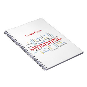 Carnet Personnaliser, Merci Entraîneur De Natation En Mot