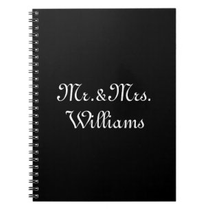 Carnet Personnaliser Nom de famille de Couple, M. & Mme b